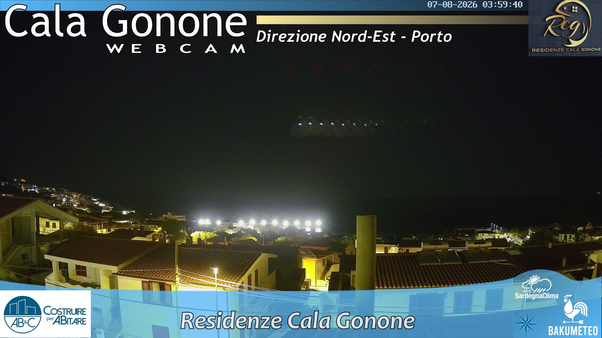 time-lapse frame, Cala Gonone Nord webcam