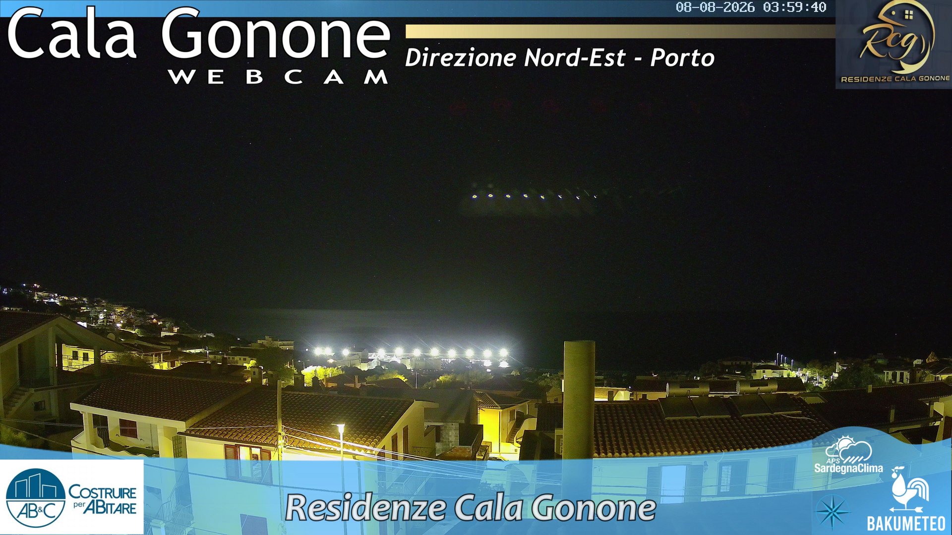 time-lapse frame, Cala Gonone Nord webcam