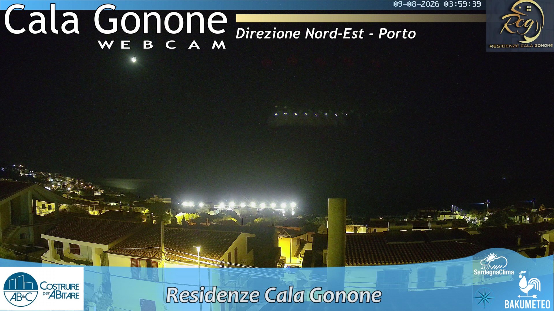time-lapse frame, Cala Gonone Nord webcam