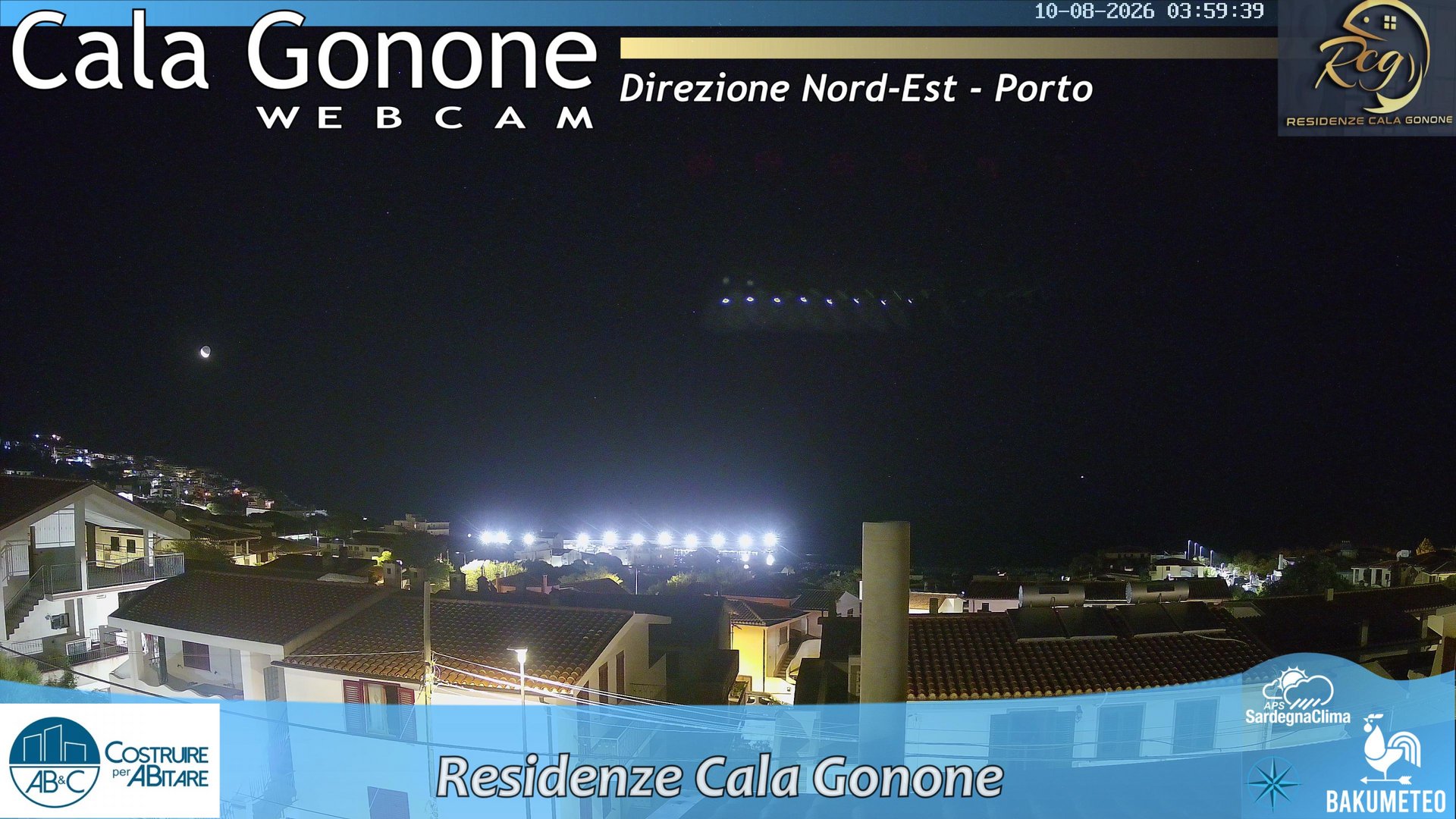 time-lapse frame, Cala Gonone Nord webcam