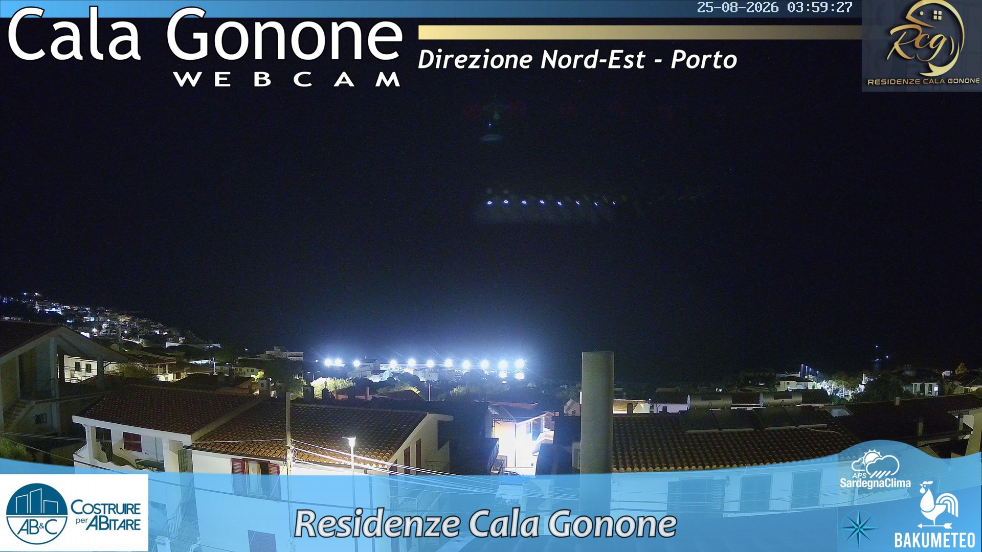 time-lapse frame, Cala Gonone Nord webcam