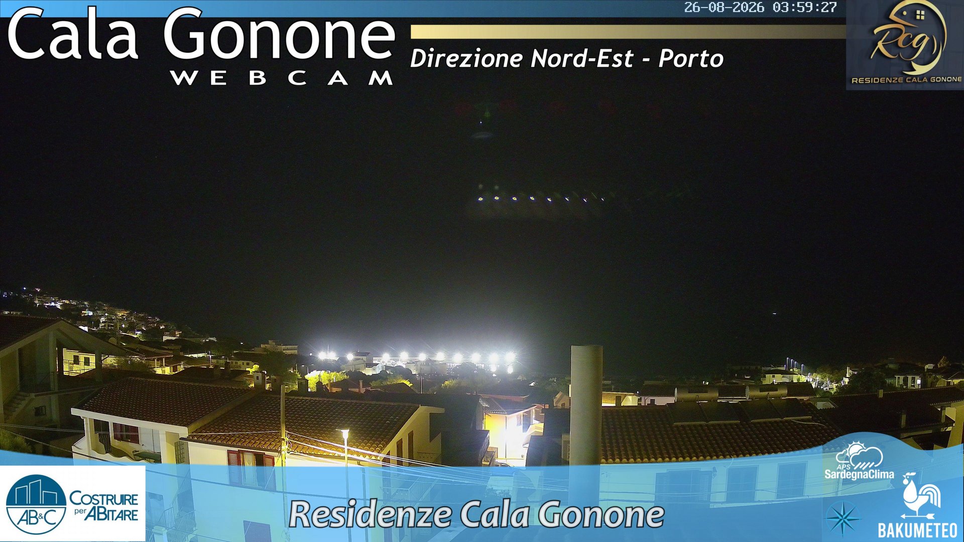 time-lapse frame, Cala Gonone Nord webcam