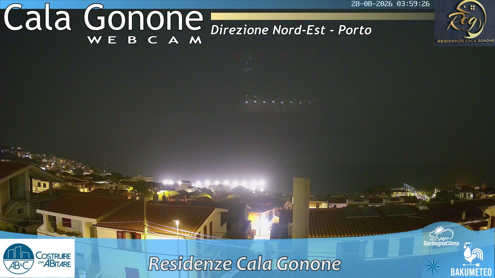 time-lapse frame, Cala Gonone Nord webcam