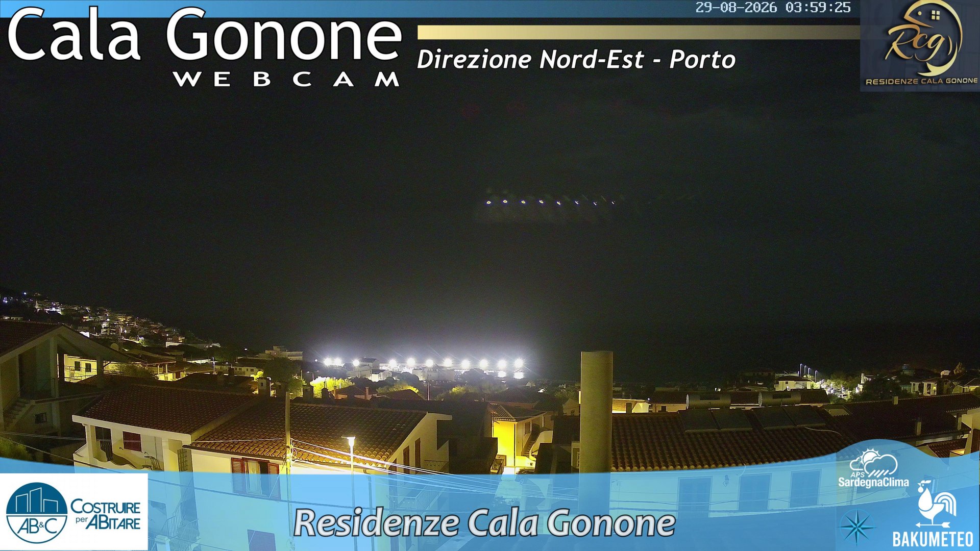 time-lapse frame, Cala Gonone Nord webcam