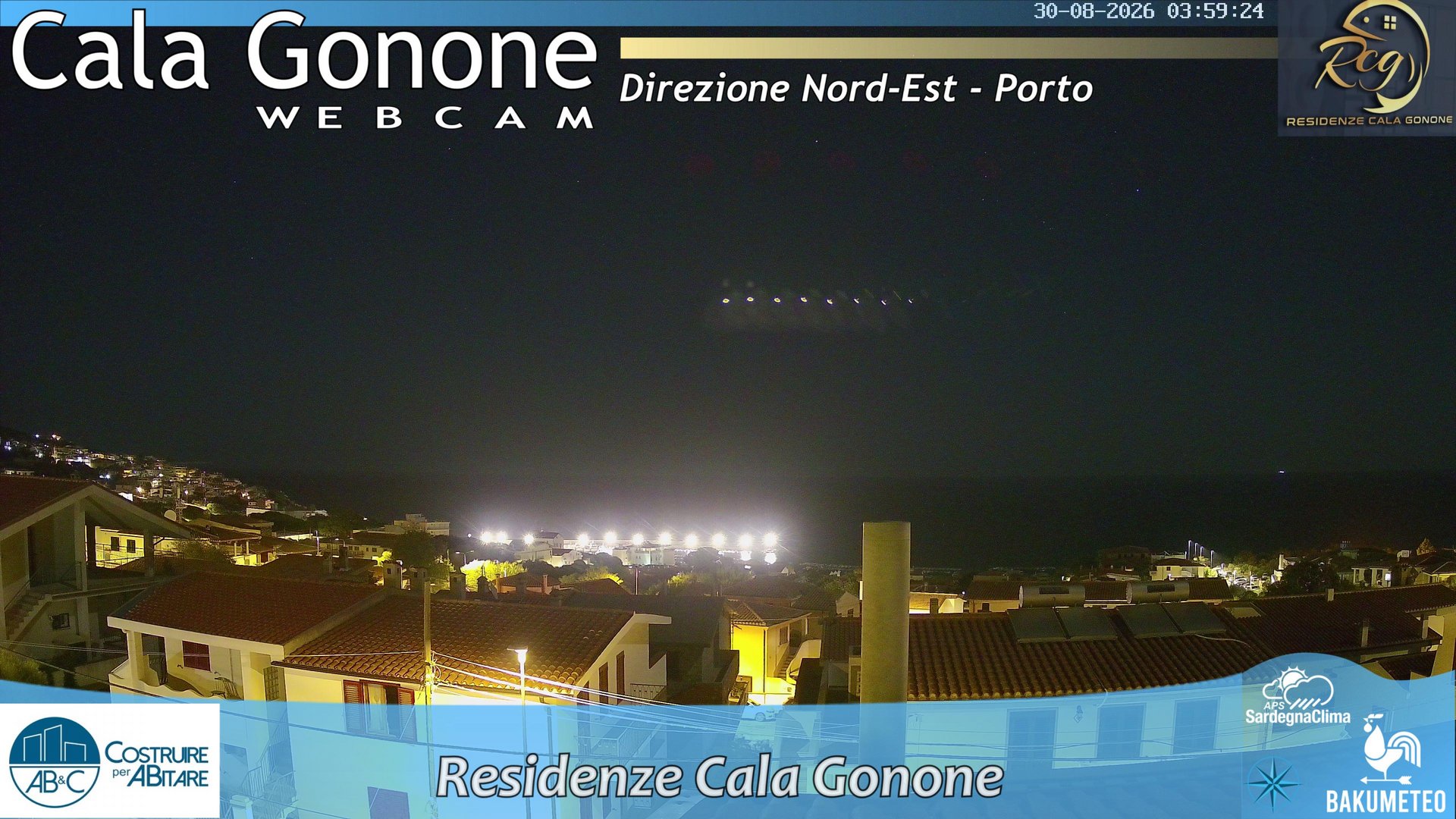 time-lapse frame, Cala Gonone Nord webcam