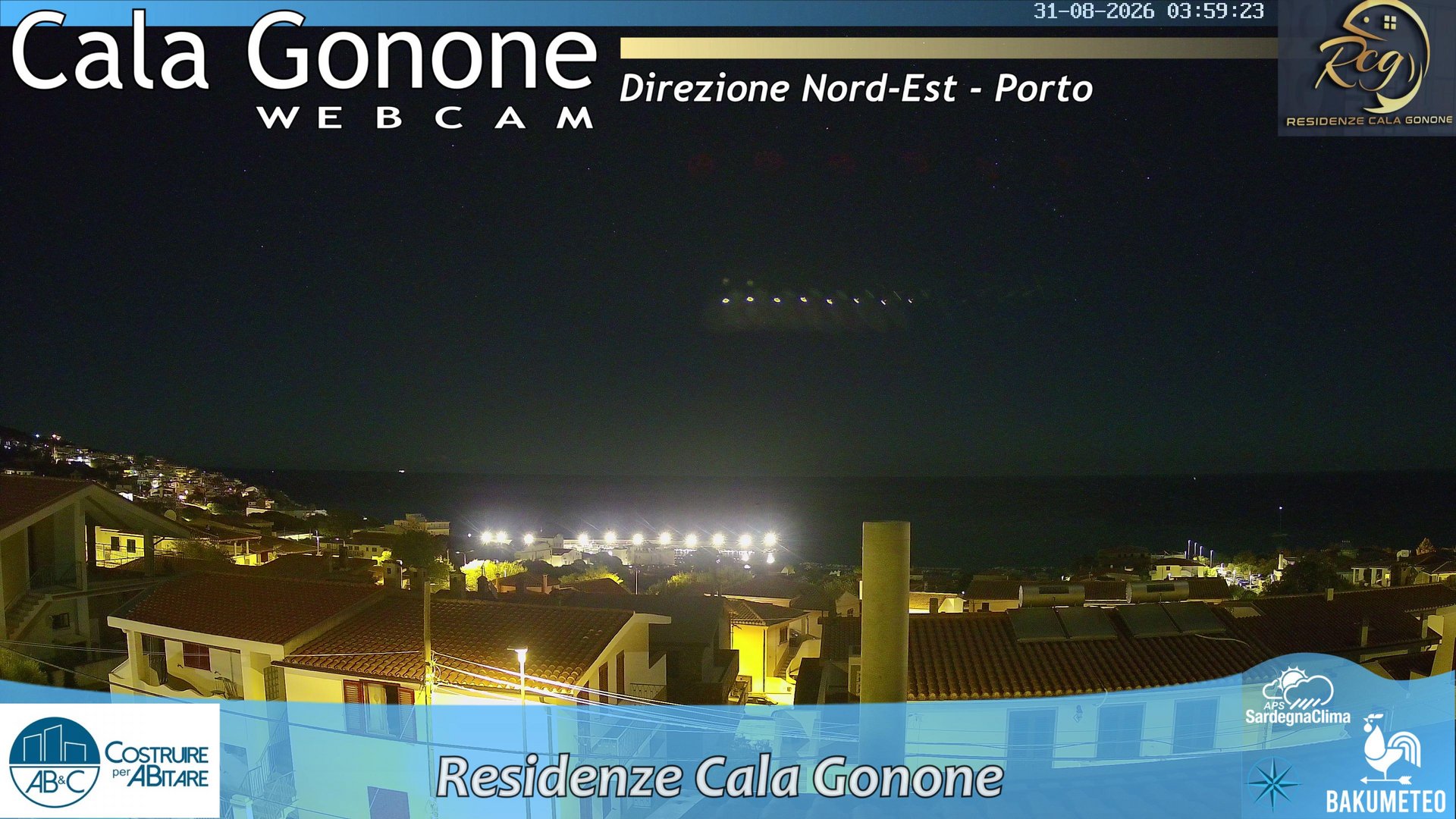 time-lapse frame, Cala Gonone Nord webcam