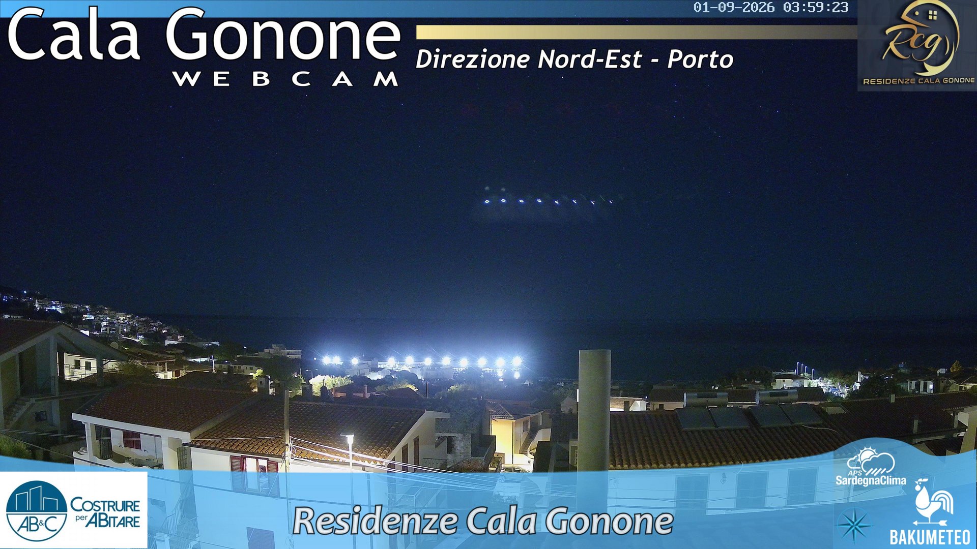 time-lapse frame, Cala Gonone Nord webcam
