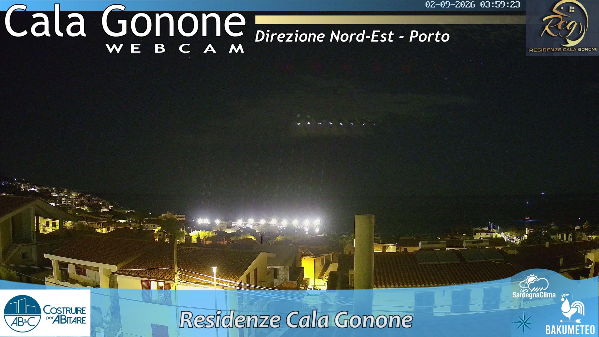 time-lapse frame, Cala Gonone Nord webcam