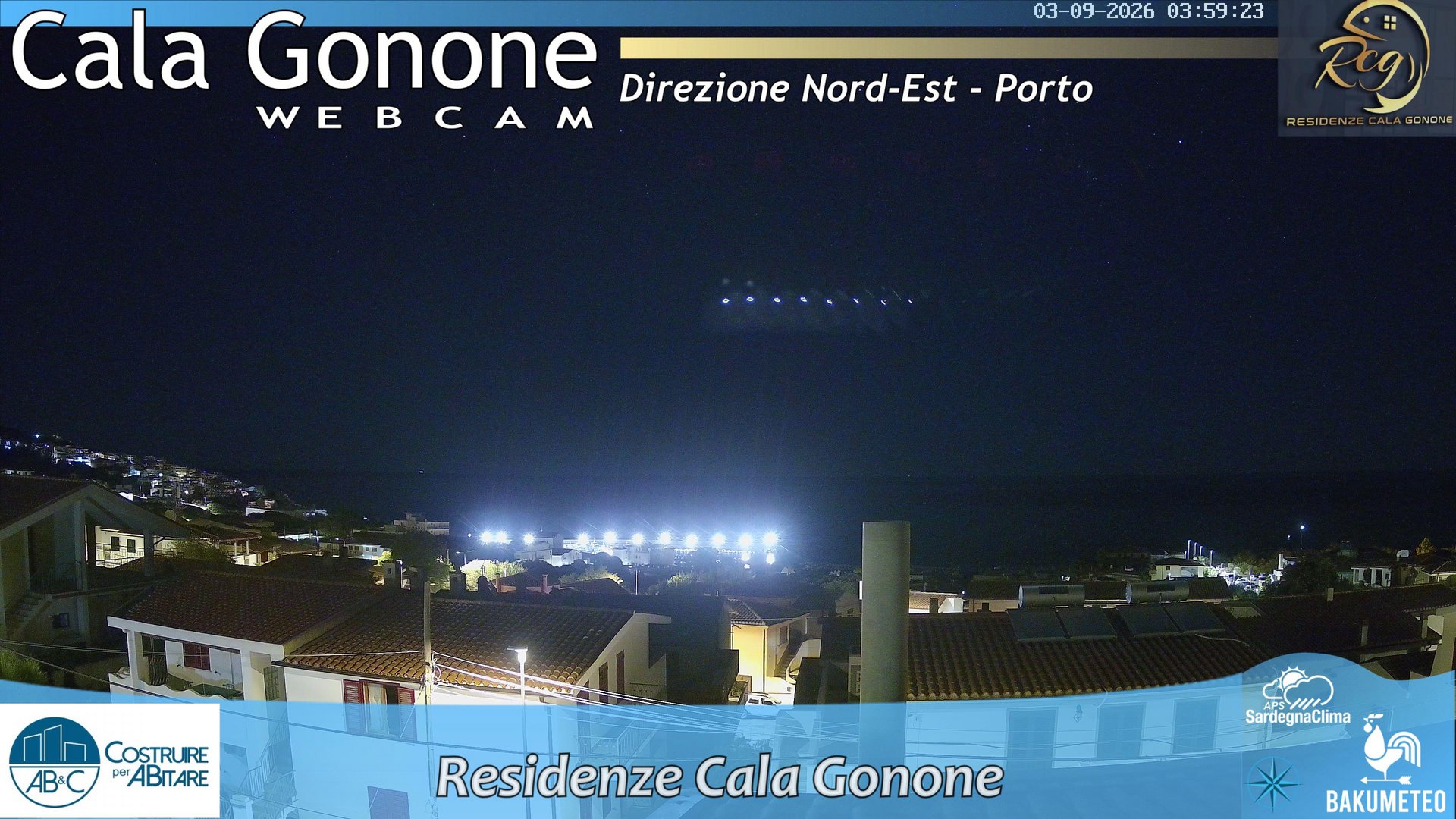 time-lapse frame, Cala Gonone Nord webcam