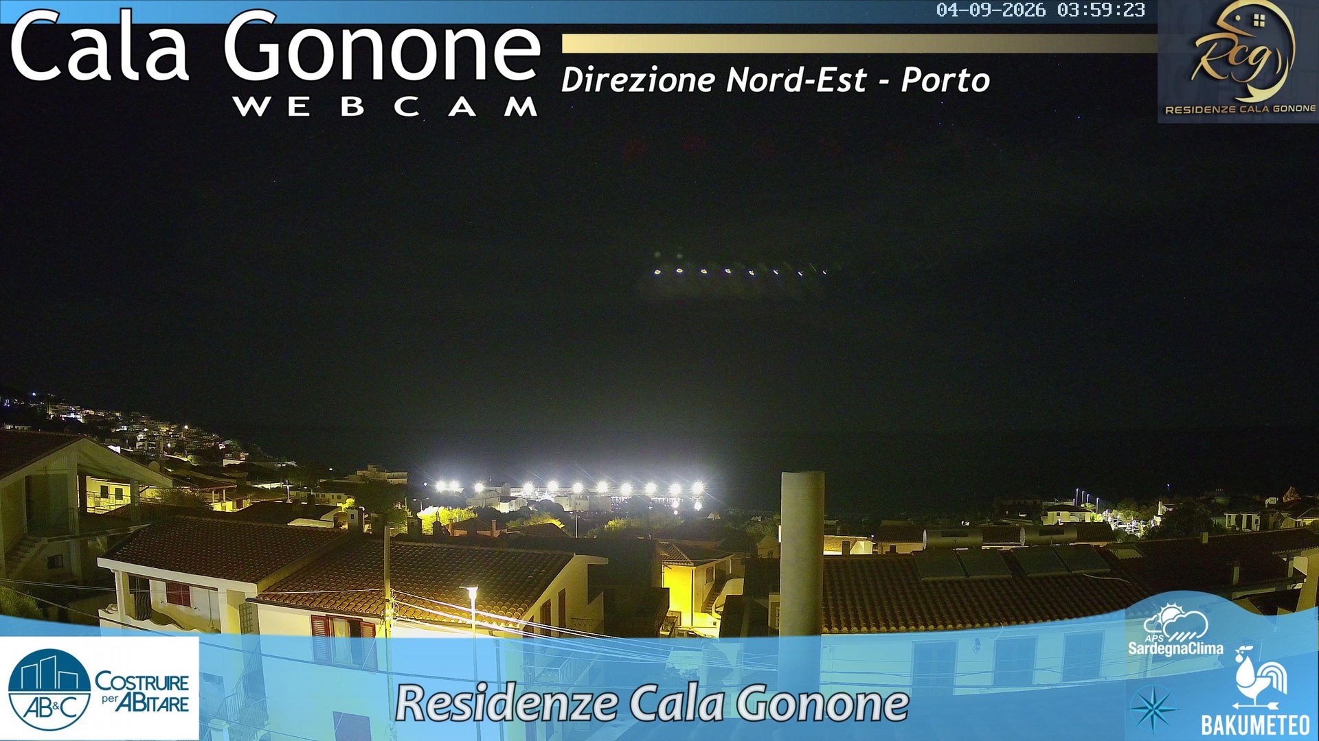 time-lapse frame, Cala Gonone Nord webcam