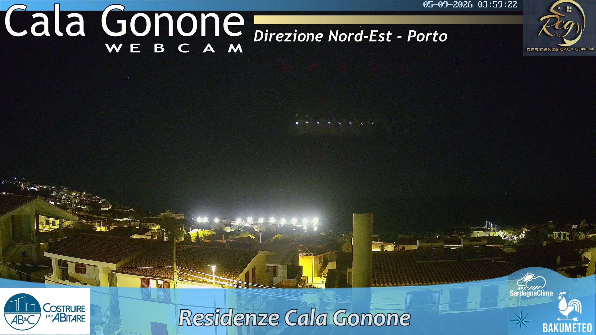 time-lapse frame, Cala Gonone Nord webcam