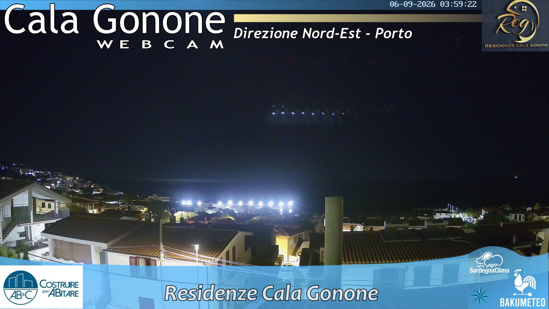time-lapse frame, Cala Gonone Nord webcam