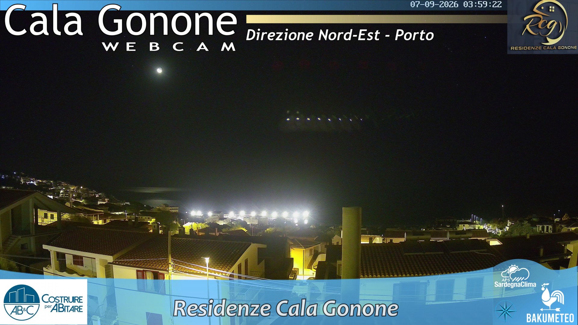 time-lapse frame, Cala Gonone Nord webcam