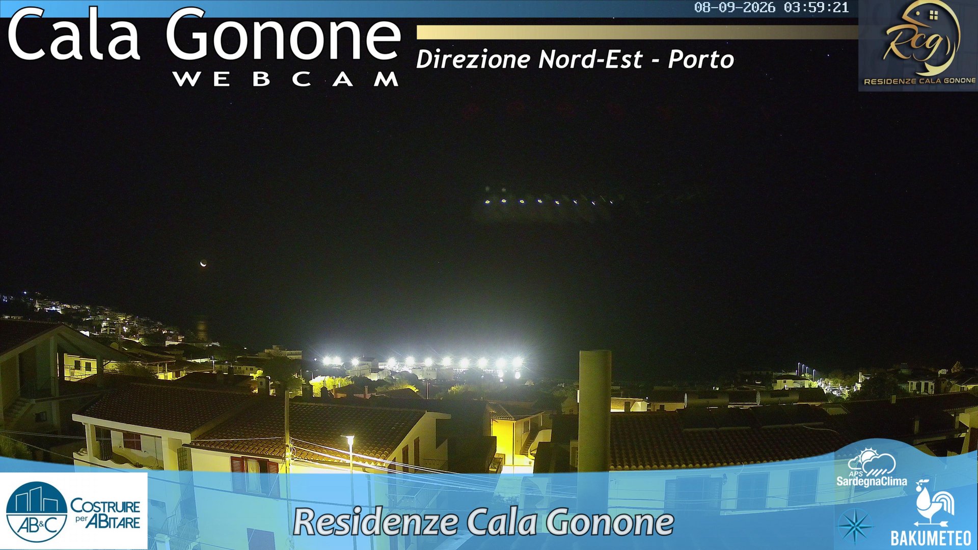 time-lapse frame, Cala Gonone Nord webcam