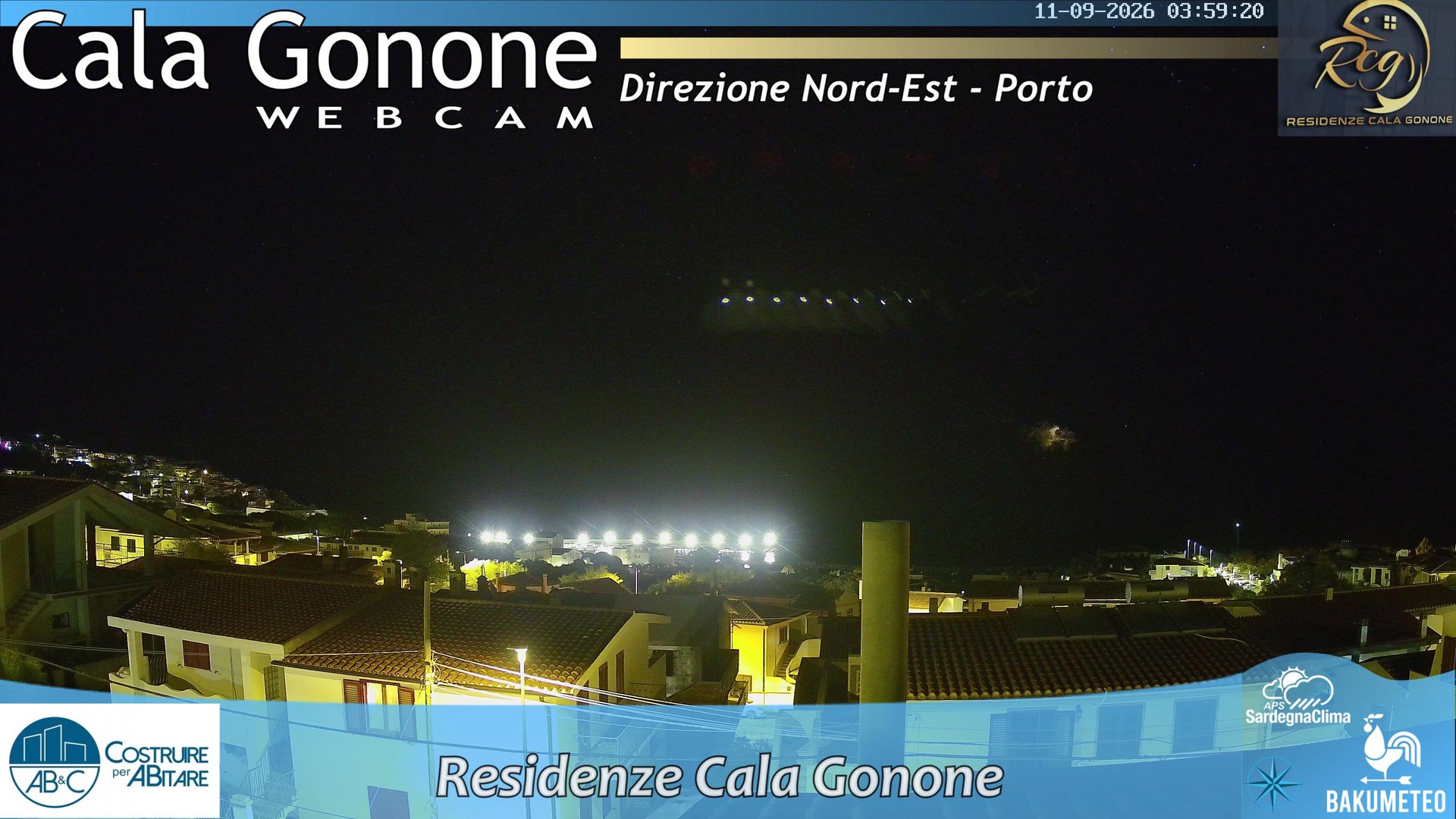 time-lapse frame, Cala Gonone Nord webcam
