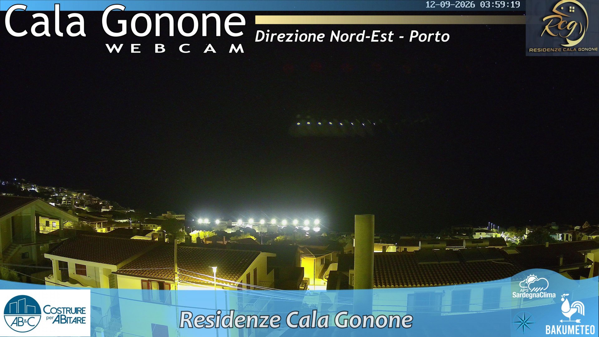 time-lapse frame, Cala Gonone Nord webcam