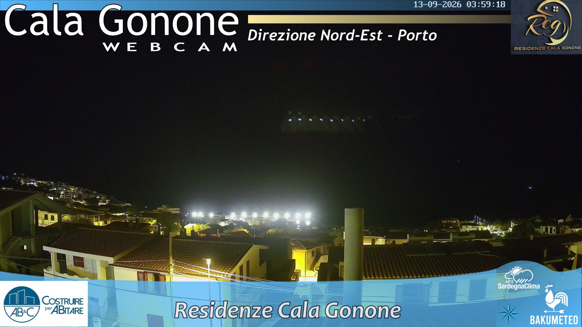 time-lapse frame, Cala Gonone Nord webcam
