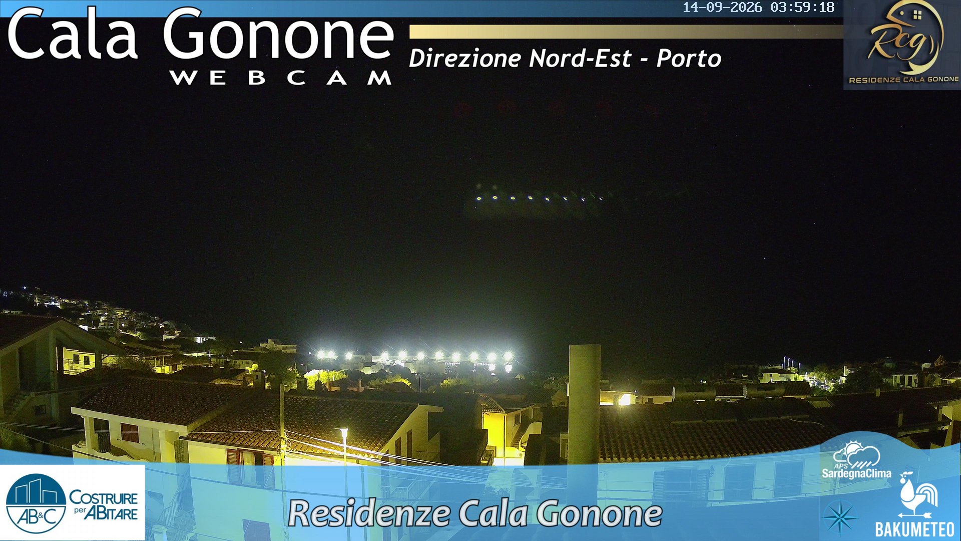 time-lapse frame, Cala Gonone Nord webcam