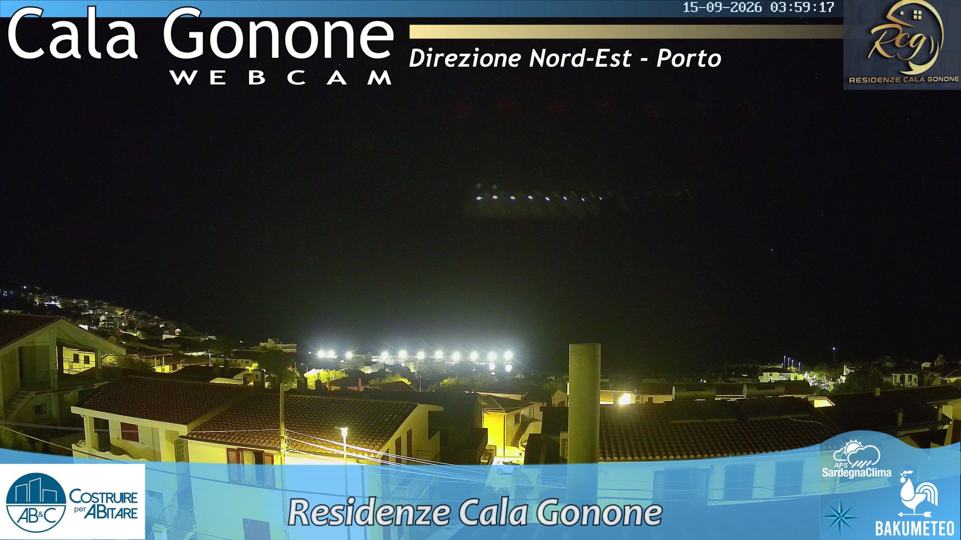 time-lapse frame, Cala Gonone Nord webcam