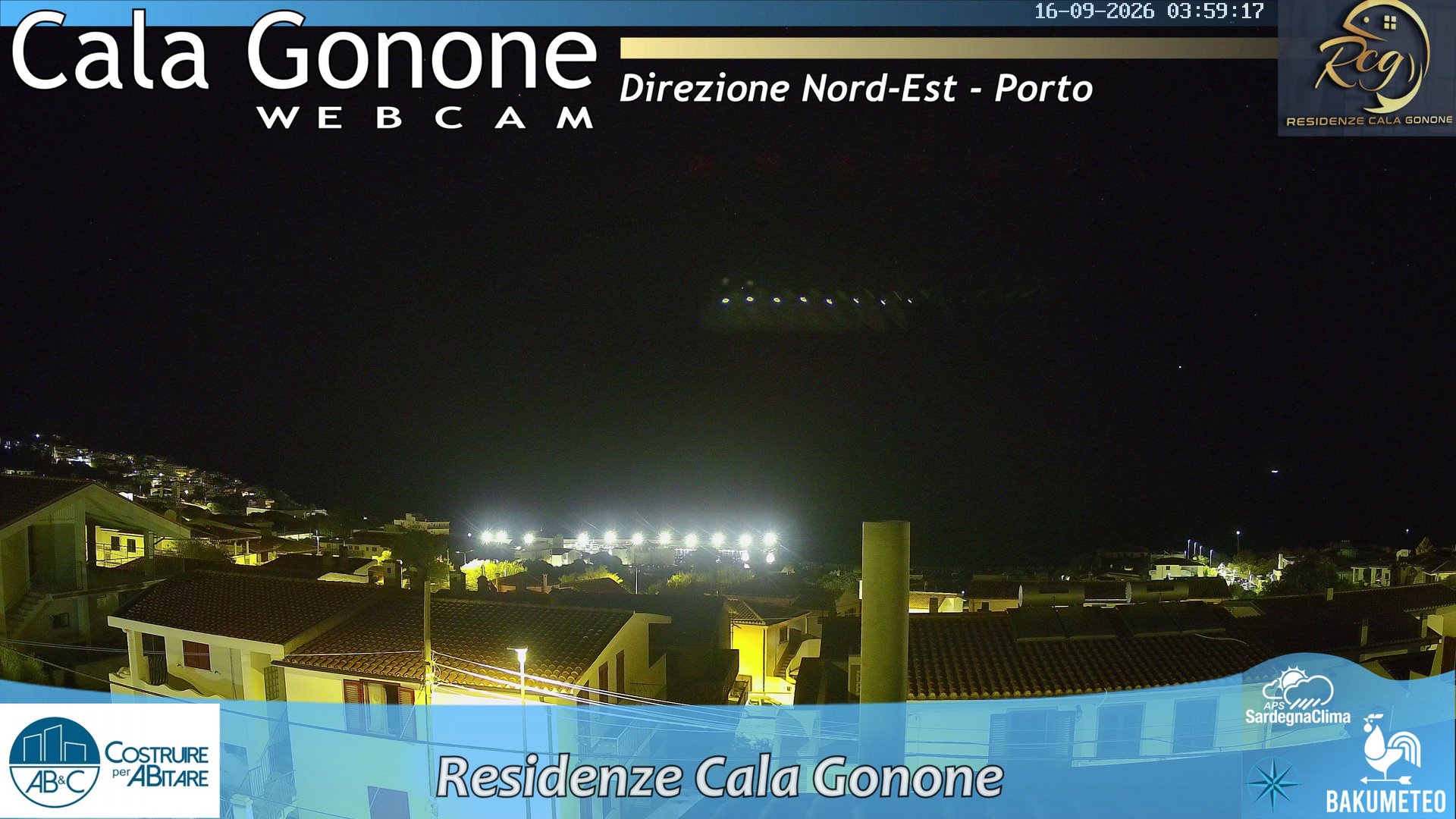 time-lapse frame, Cala Gonone Nord webcam