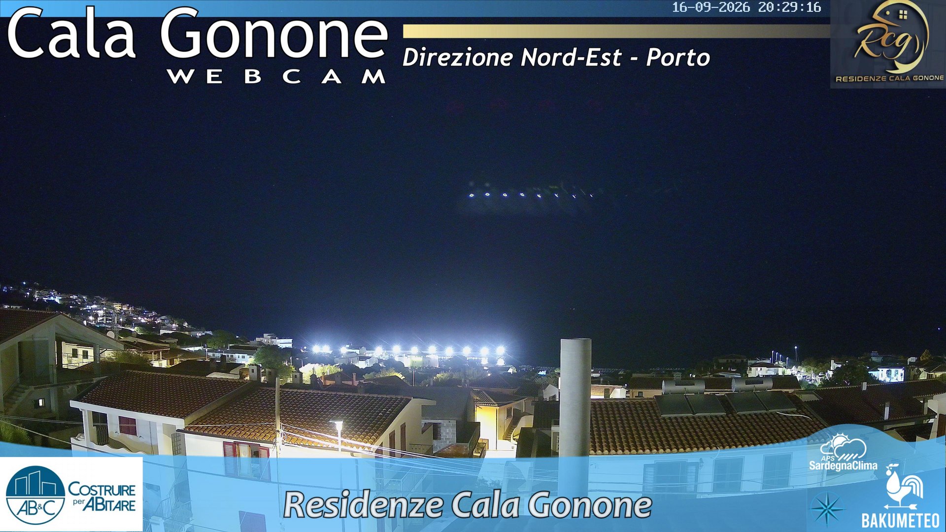 time-lapse frame, Cala Gonone Nord webcam