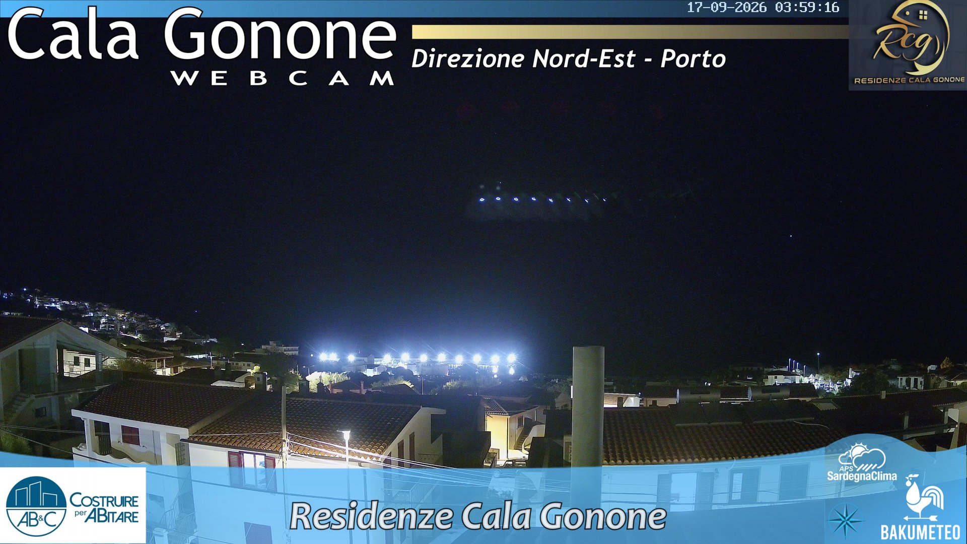 time-lapse frame, Cala Gonone Nord webcam