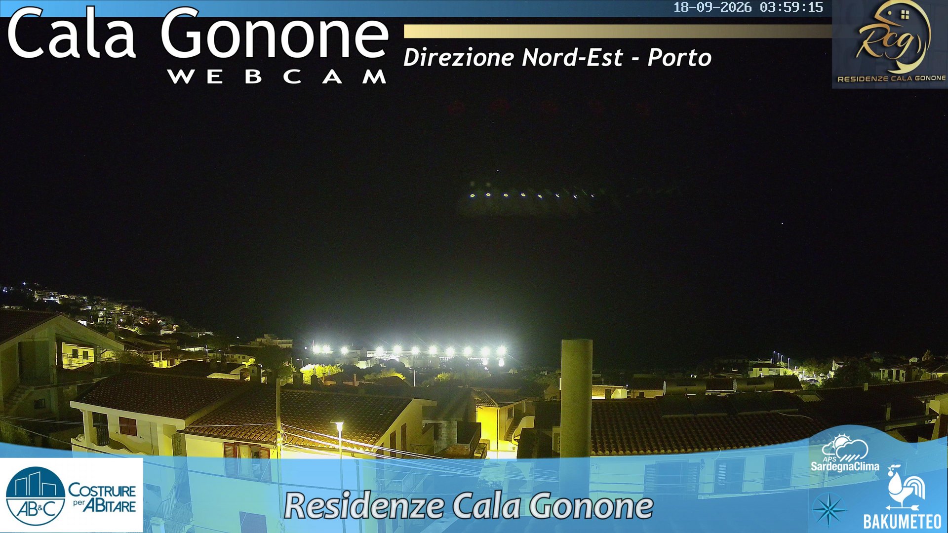 time-lapse frame, Cala Gonone Nord webcam