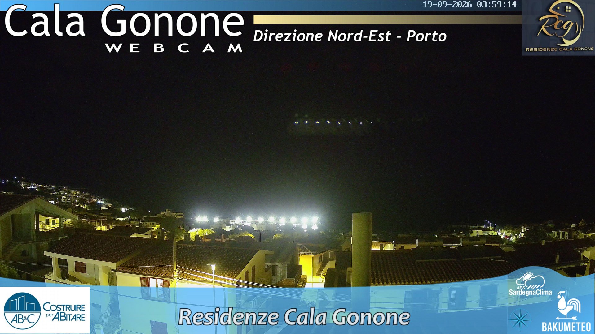 time-lapse frame, Cala Gonone Nord webcam