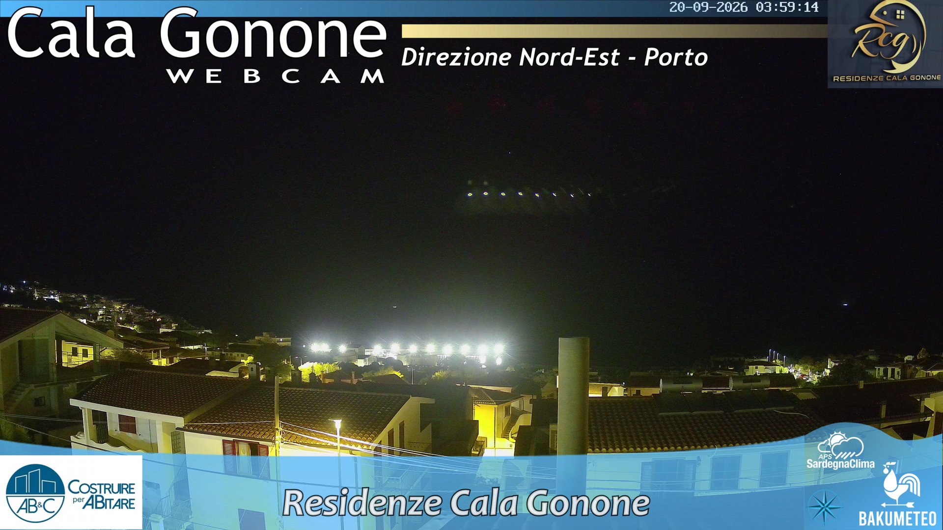 time-lapse frame, Cala Gonone Nord webcam