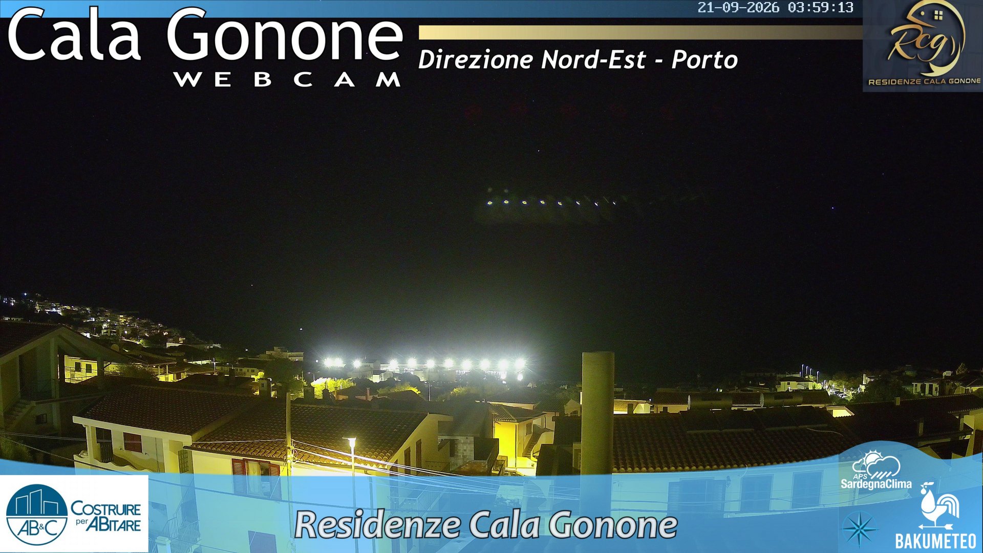 time-lapse frame, Cala Gonone Nord webcam