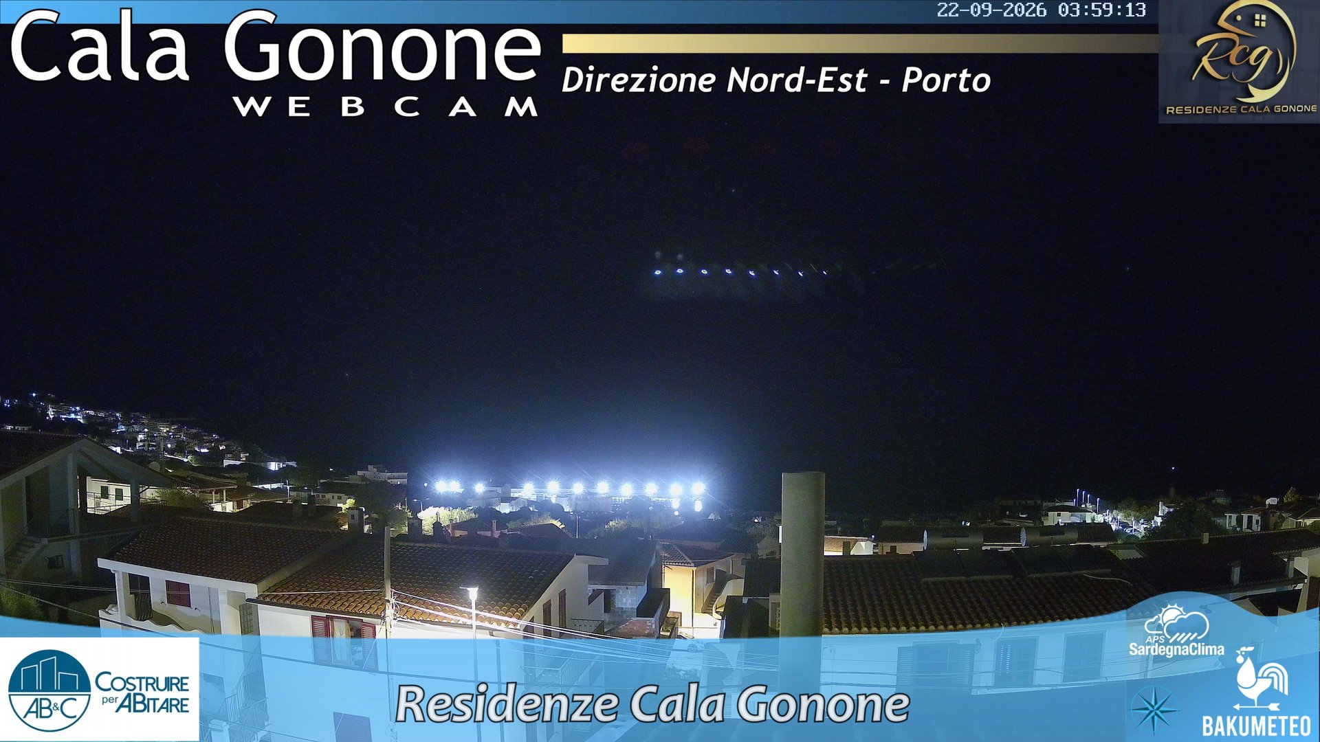 time-lapse frame, Cala Gonone Nord webcam