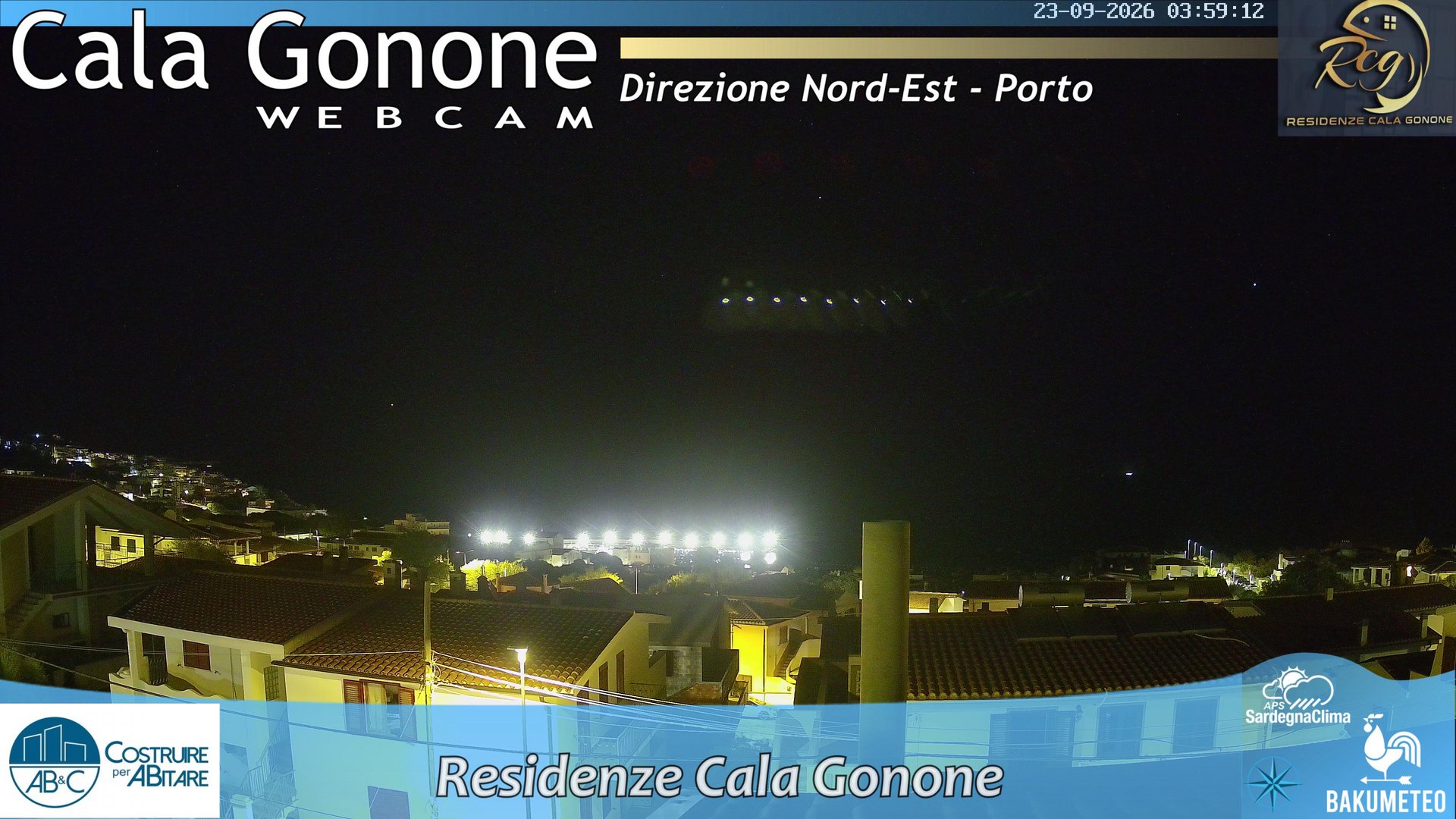 time-lapse frame, Cala Gonone Nord webcam