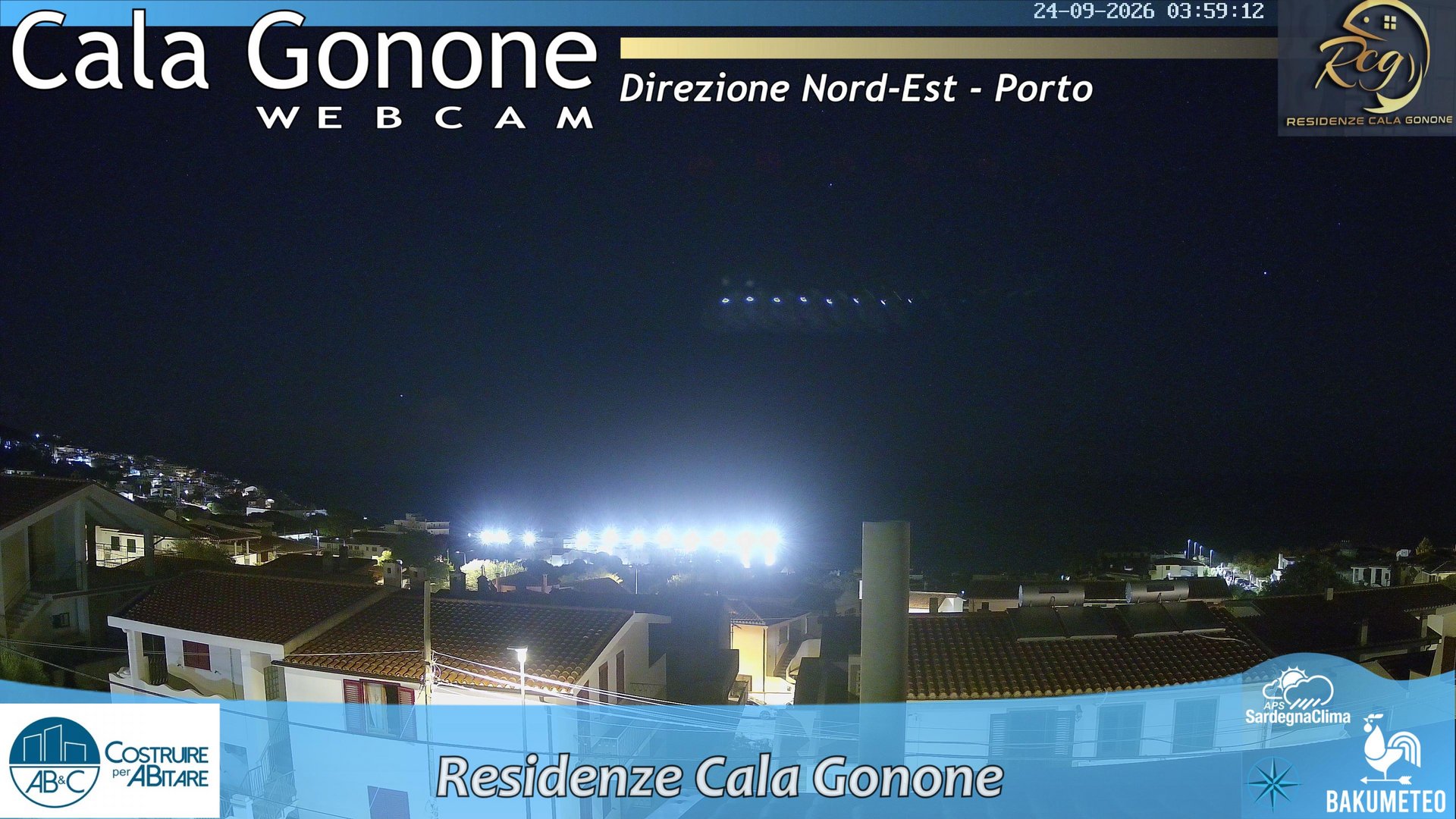 time-lapse frame, Cala Gonone Nord webcam