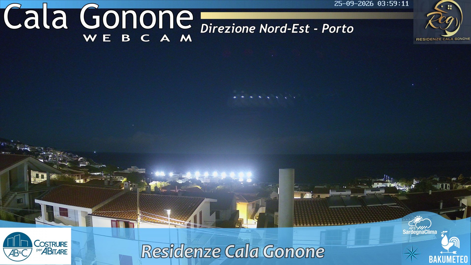 time-lapse frame, Cala Gonone Nord webcam