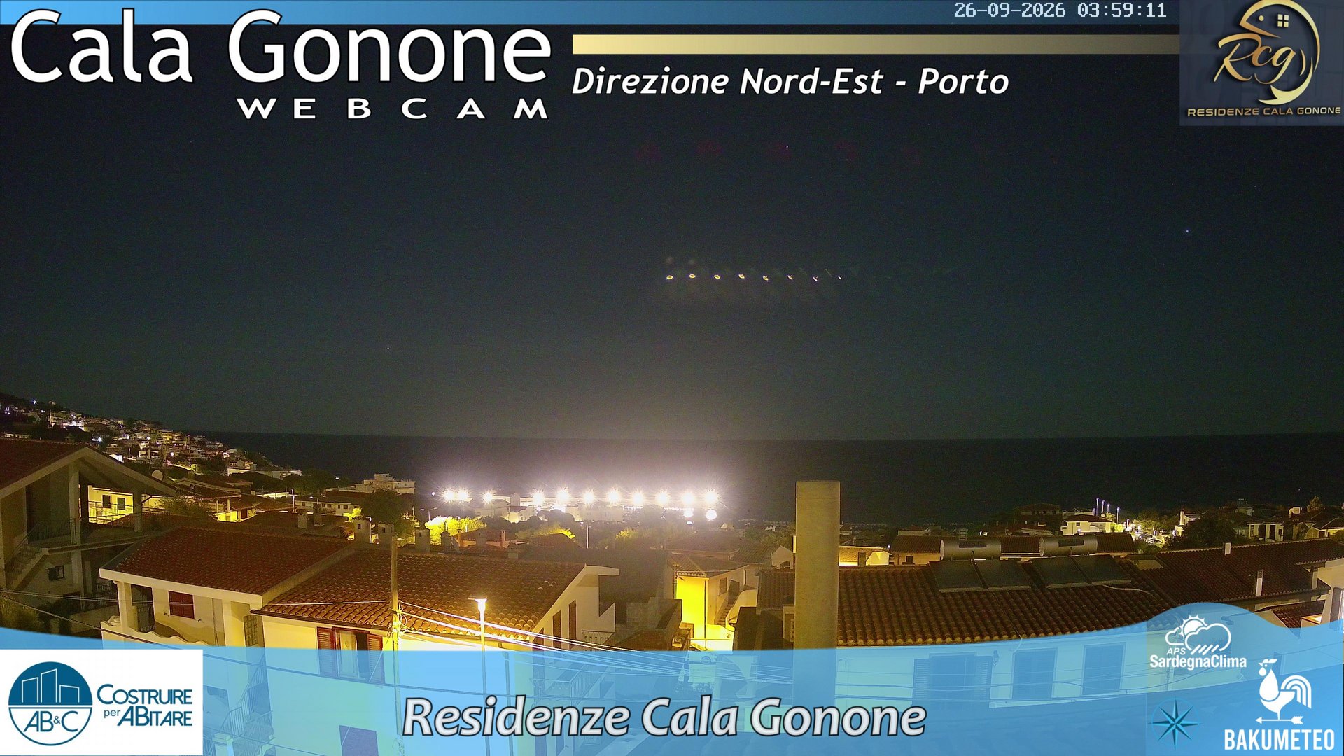 time-lapse frame, Cala Gonone Nord webcam