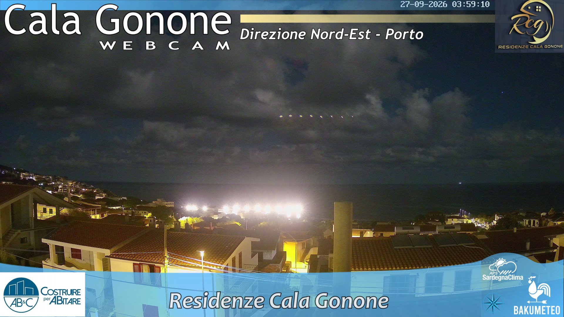 time-lapse frame, Cala Gonone Nord webcam
