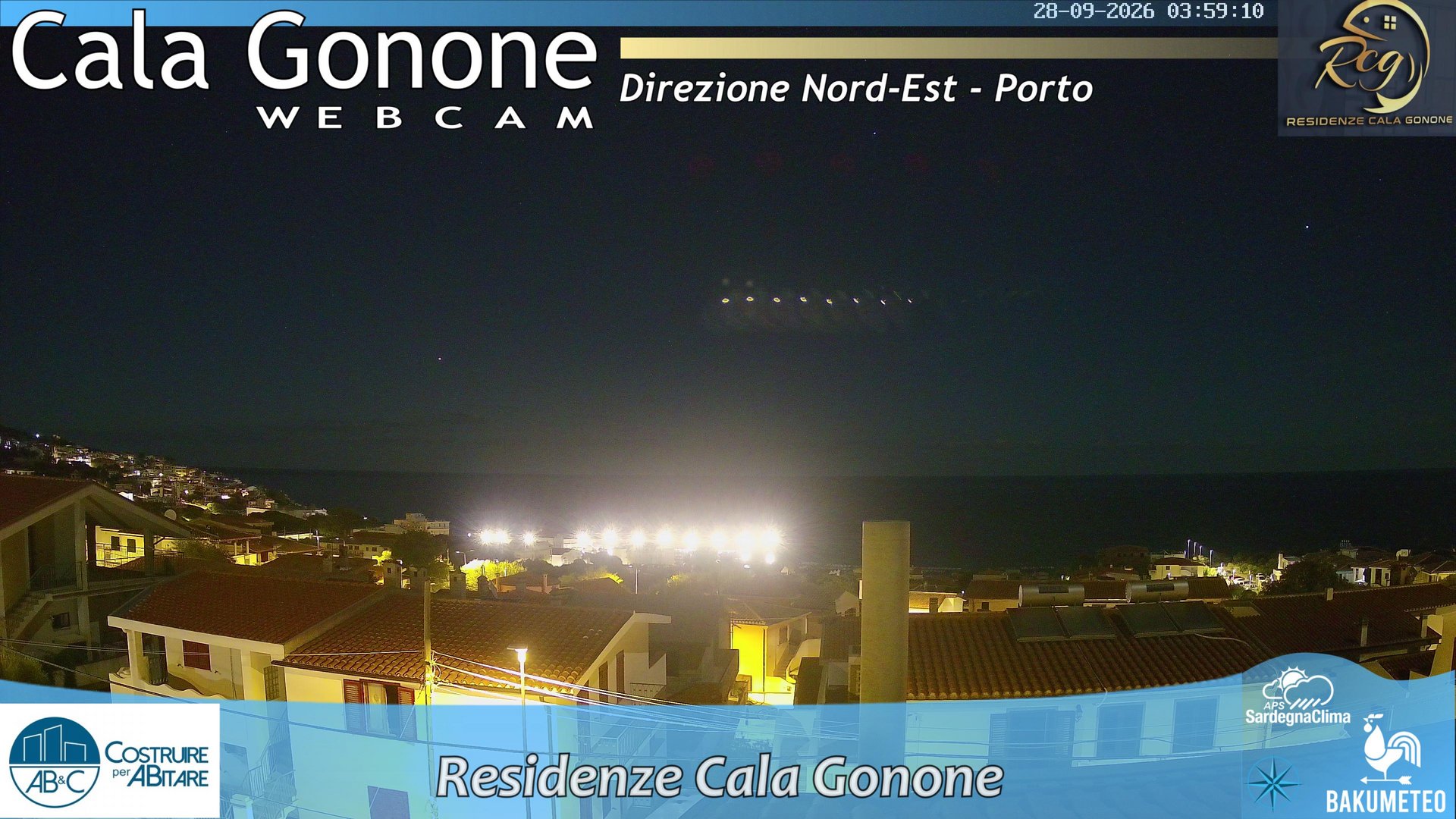 time-lapse frame, Cala Gonone Nord webcam