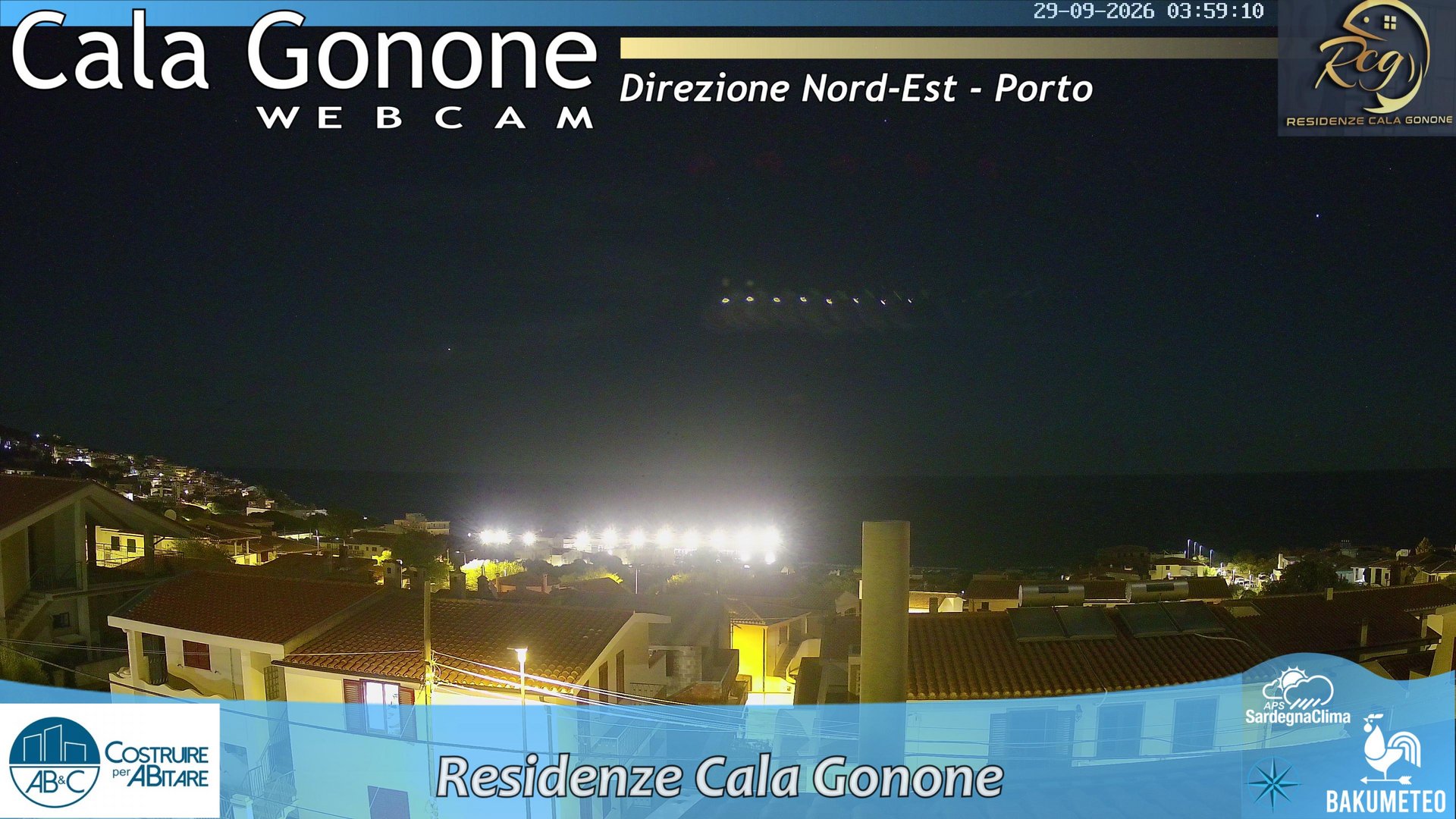 time-lapse frame, Cala Gonone Nord webcam