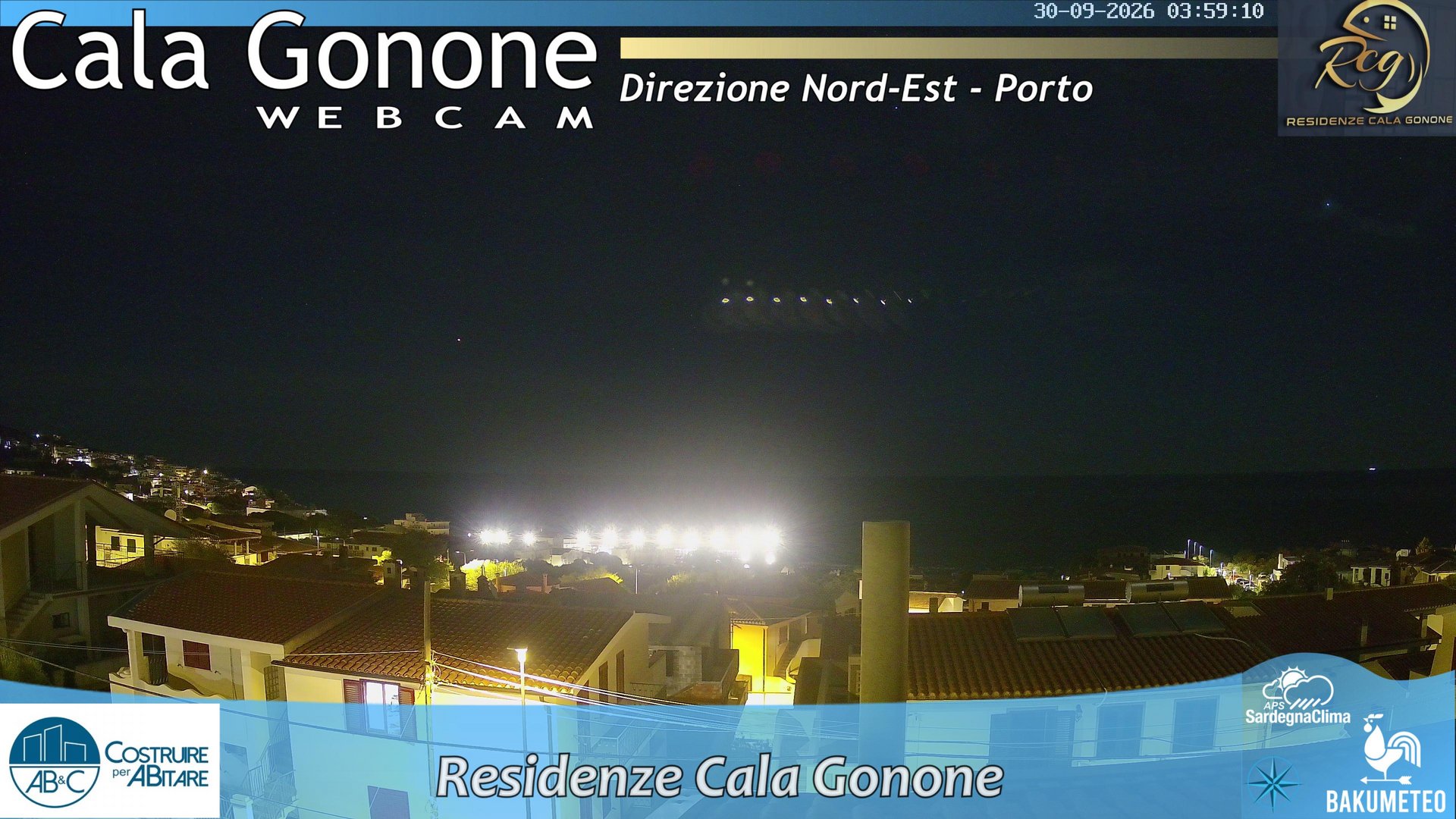 time-lapse frame, Cala Gonone Nord webcam