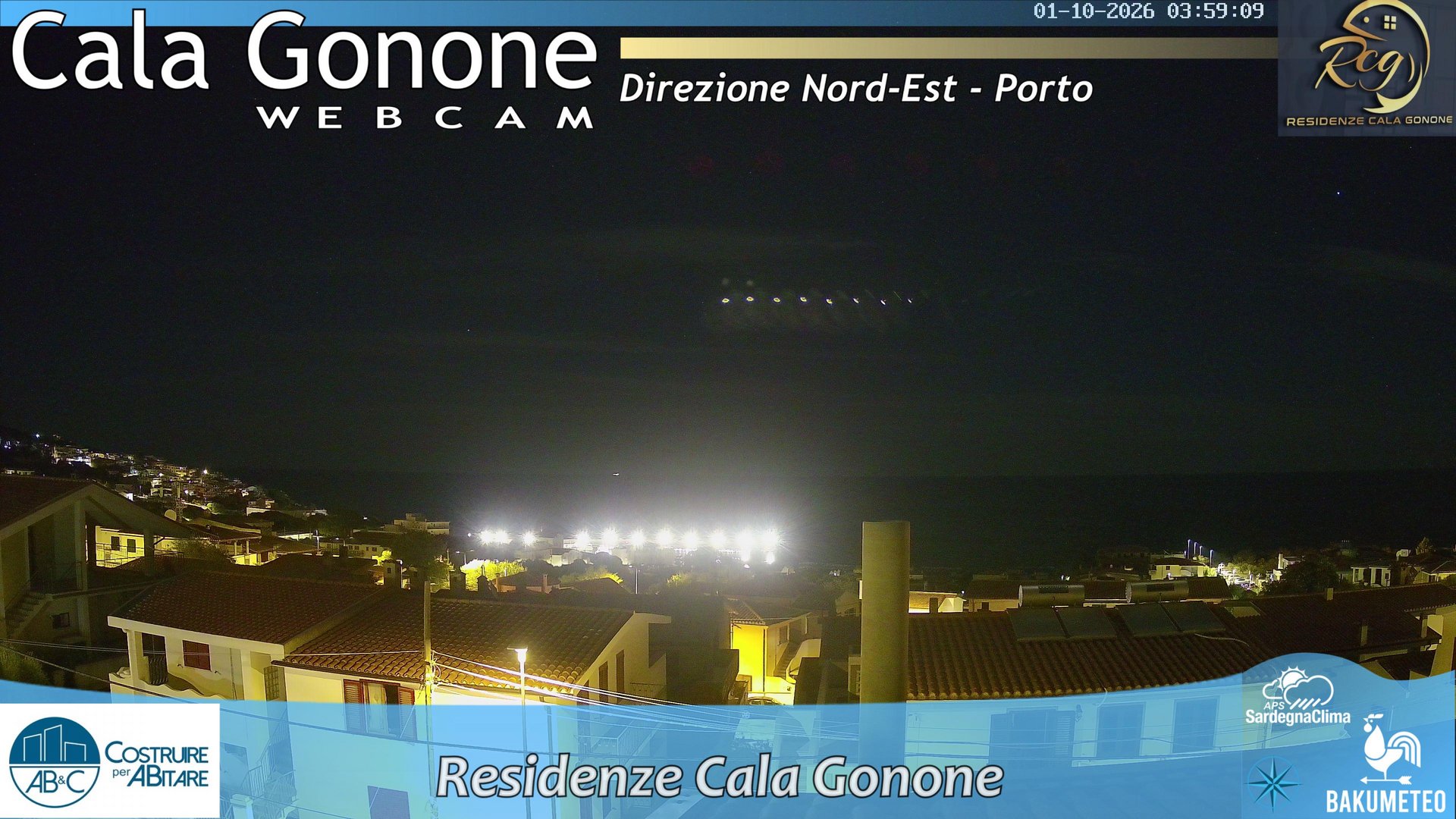 time-lapse frame, Cala Gonone Nord webcam