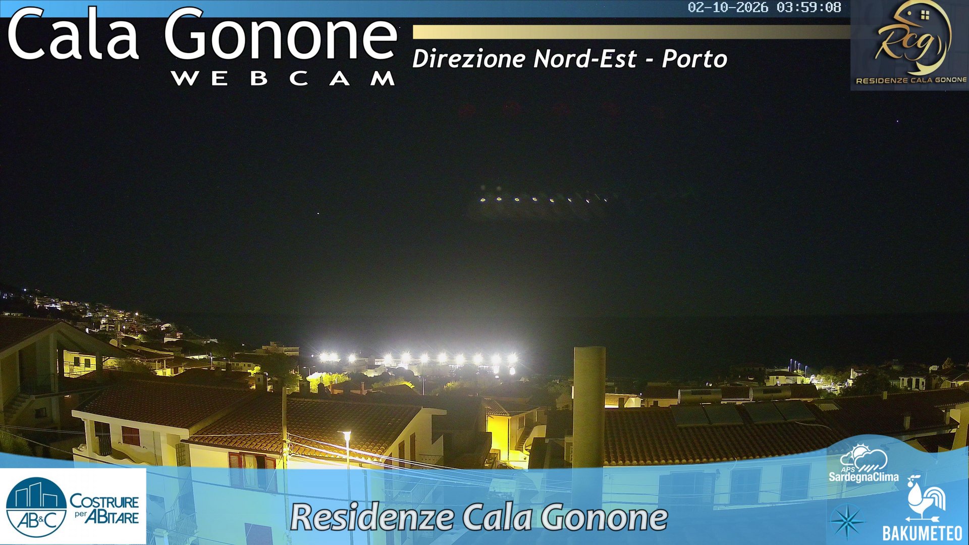 time-lapse frame, Cala Gonone Nord webcam