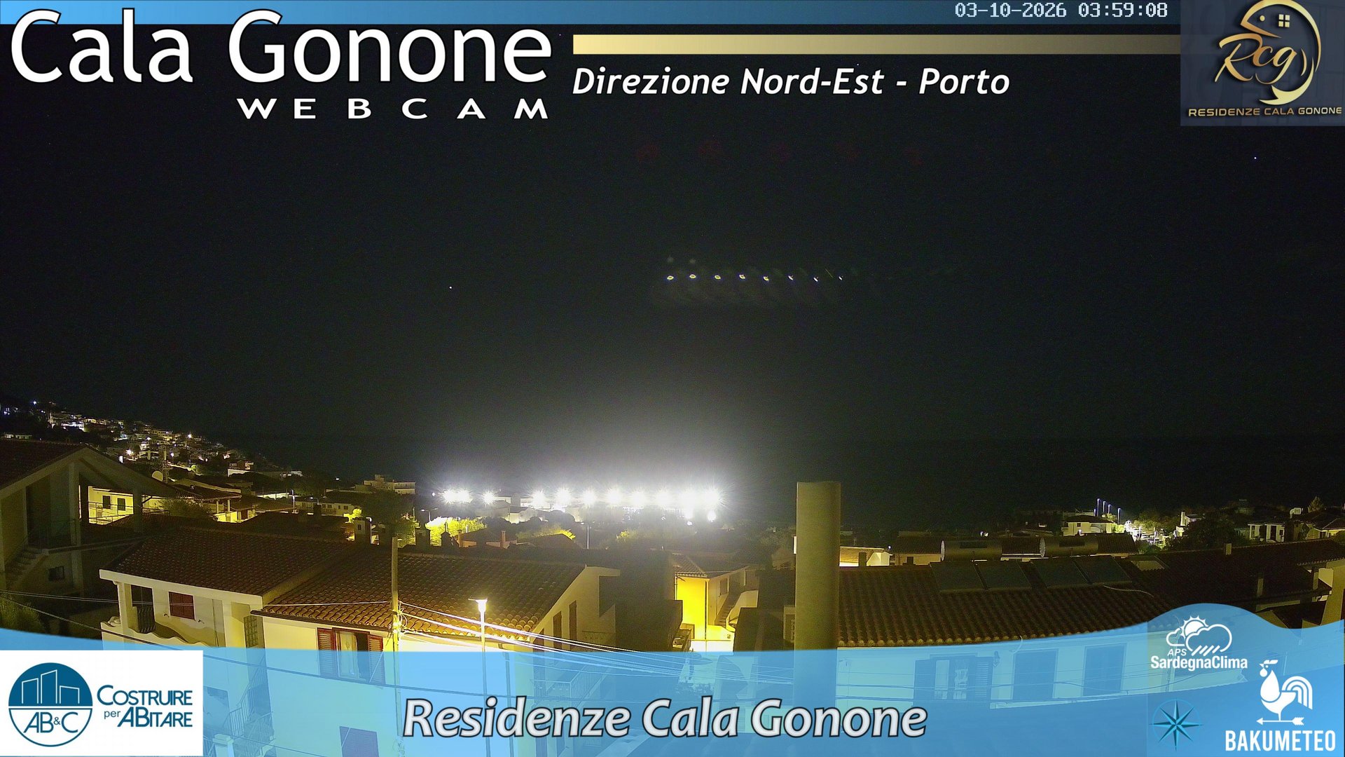 time-lapse frame, Cala Gonone Nord webcam