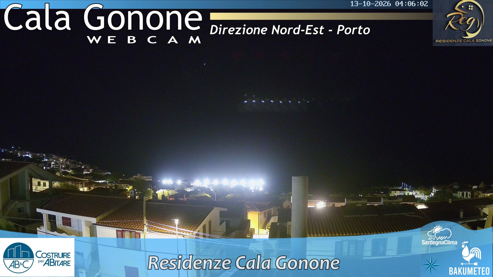 time-lapse frame, Cala Gonone Nord webcam