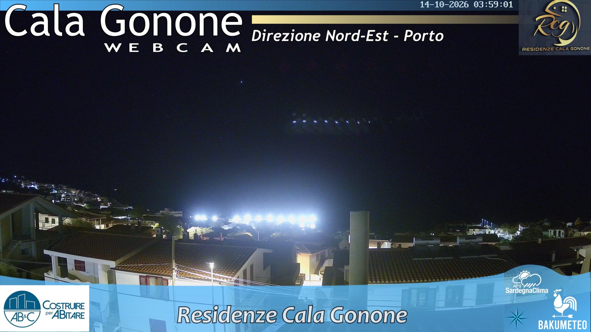 time-lapse frame, Cala Gonone Nord webcam