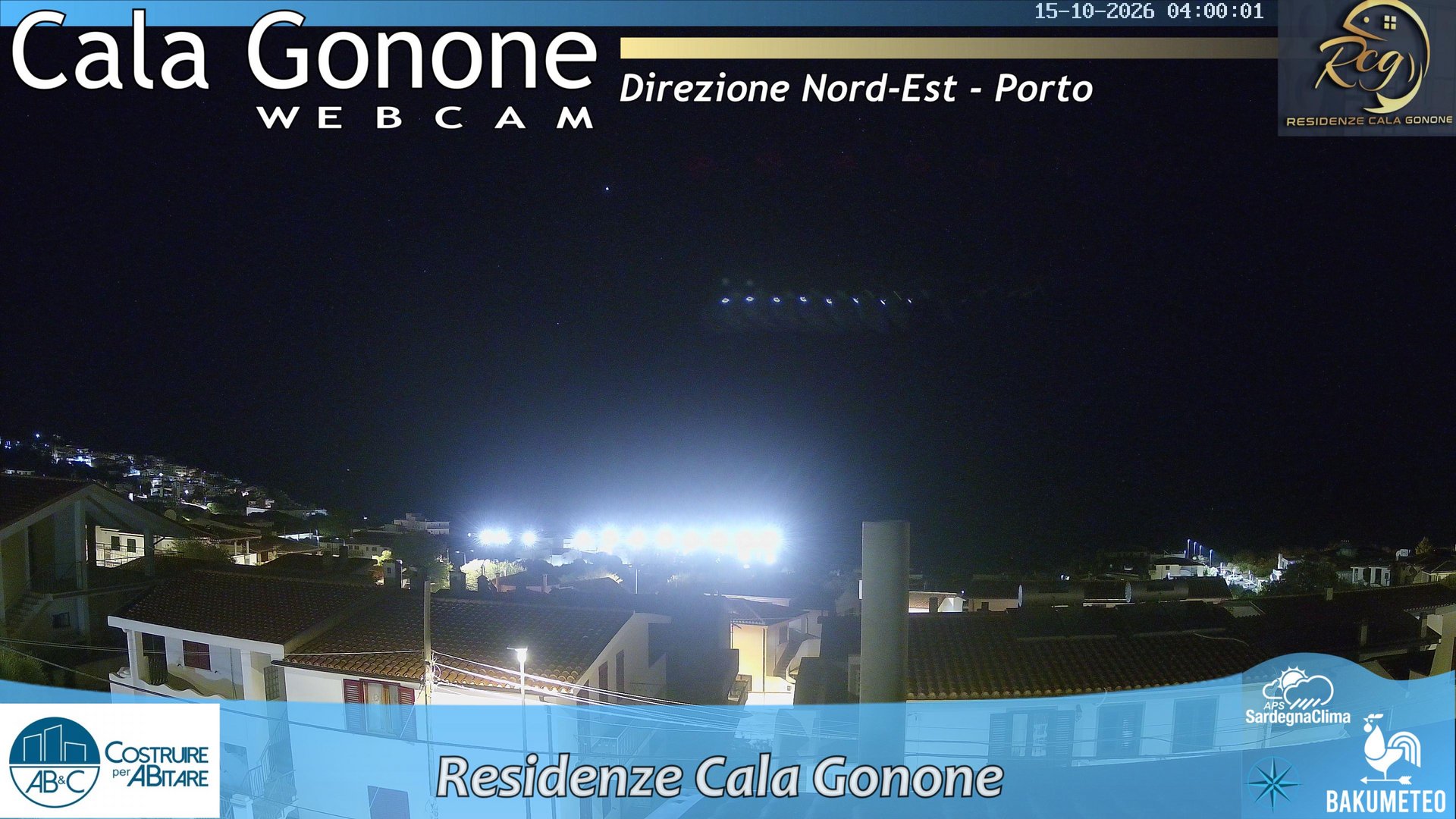 time-lapse frame, Cala Gonone Nord webcam