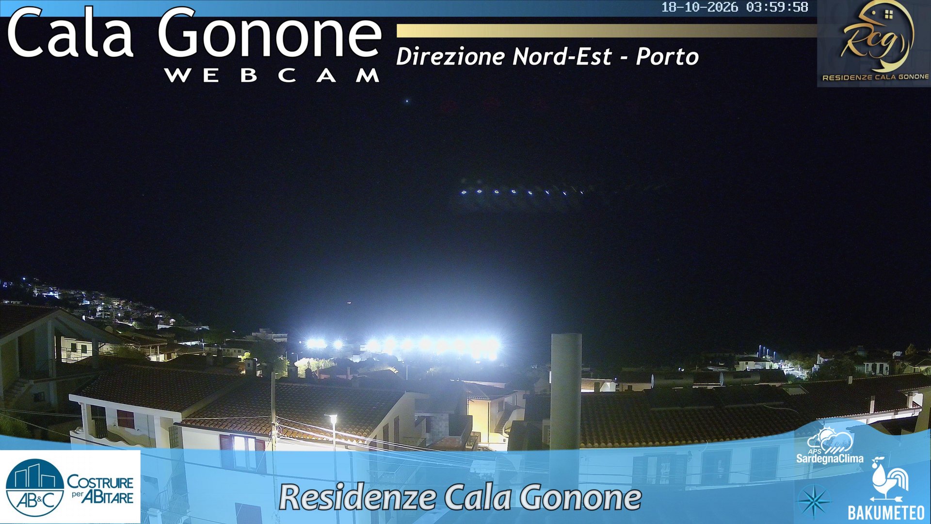 time-lapse frame, Cala Gonone Nord webcam