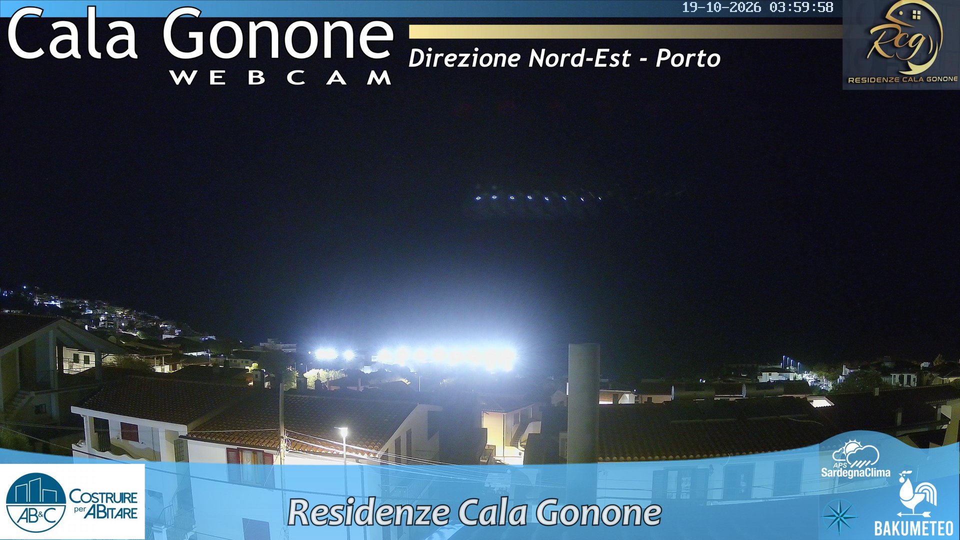 time-lapse frame, Cala Gonone Nord webcam