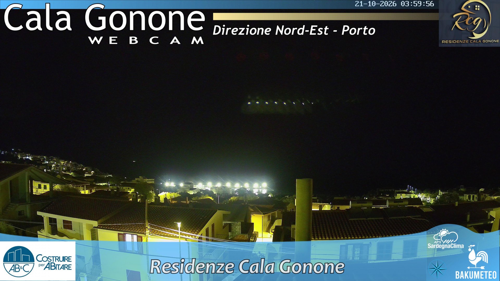 time-lapse frame, Cala Gonone Nord webcam