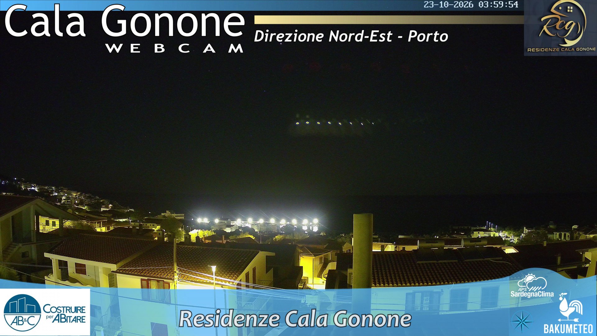 time-lapse frame, Cala Gonone Nord webcam