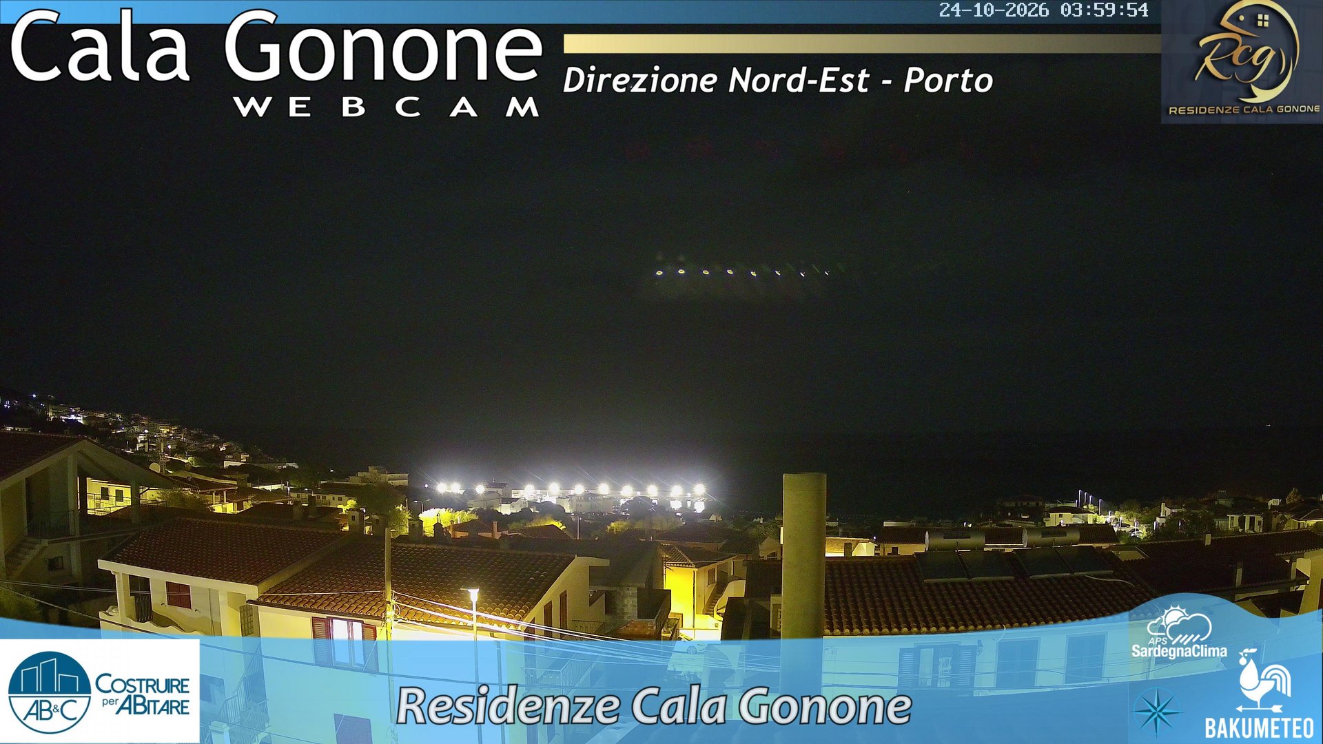 time-lapse frame, Cala Gonone Nord webcam